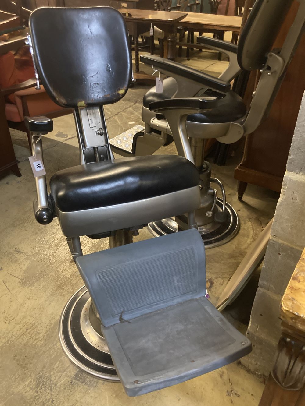 A vintage barbers chair